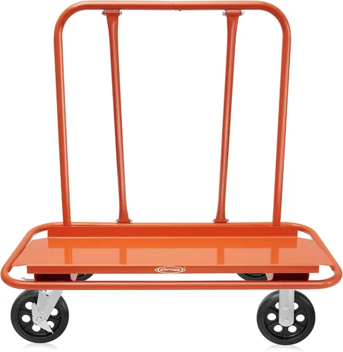 Vista 2 de GypTool Carrito de placa de yeso laminado y carrito de panel resistente, color naranja, DRYWALLCART