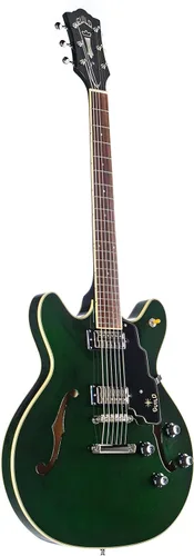 Vista 12 de Guild Guitars Starfire IV ST - Guitarra eléctrica de cuerpo semihueco, explosión antigua, doble corte con cola de parada, colección Newark St