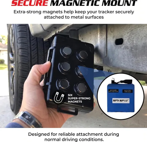 Vista 2 de SpySpot 4G LTE GPS Tracker GL320MG con funda magnética resistente a la intemperie y batería extendida - Dispositivo de seguimiento de vehículos