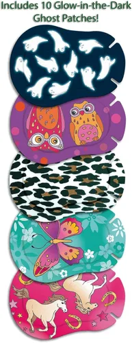 Vista 2 de Ortopad® Parches de bambú para niñas, 50/bx, paquete de mariposas, tamaño regular 4+ años