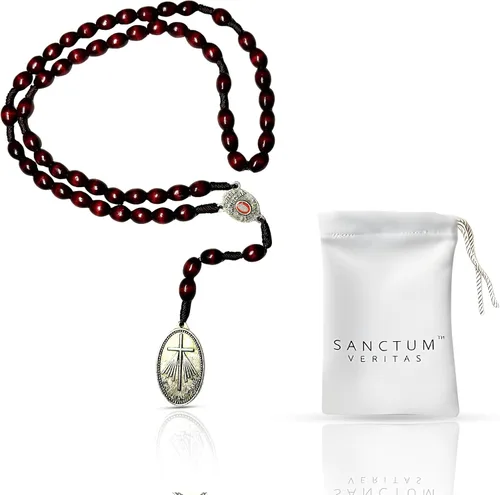 Vista 12 de SANCTUM VERITAS Saint Faustina Kowalska True Relic Chaplet Apostle Divine of Mercy Miraculous Medal Jesus I Trust in You Chaplet Three O' Clock