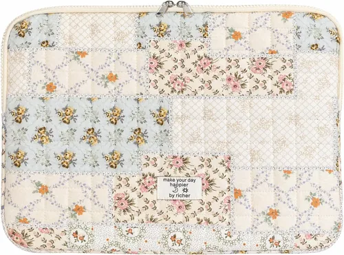 Vista 20 de Funda acolchada para laptop de 15 a 15.6 pulgadas, bonita funda protectora acolchada para computadora portátil con estampado floral para MacBook