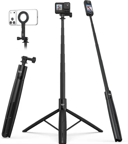 Vista 8 de VRIG - Trípode invisible para selfie stick de 70 pulgadas para DJI OSMO Pocket 4/3, trípode extensible para selfie vlog mango con tornillo de 1/4
