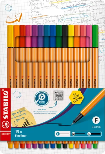 Vista 12 de STABILO - punto 88 - Fineliner - Pack de 20 - Colores surtidos