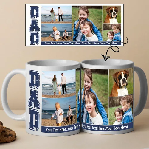 Vista 15 de Taza de cerámica personalizada con fotos, taza de café personalizada, personalizable con imágenes, texto, fotos, logotipos - Taza de café