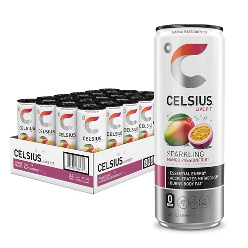 Vista 7 de CELSIUS Naranja Espumosa, Bebida Energética Esencial Funcional de 12 onzas líquidas (paquete de 4)