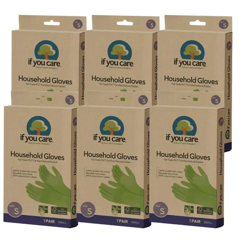 Vista 9 de IF YOU CARE Guantes para el hogar, pequeños, paquete de 1 unidad, color verde