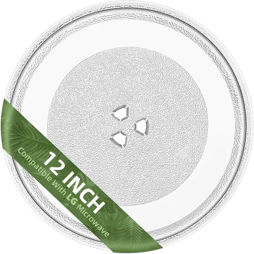 Vista 9 de Placa giratoria de microondas de 9.6 pulgadas con fondo plano para microondas LG compatible con parte # 3390W1A035A Placa de vidrio para microondas