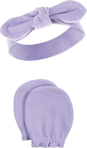 Vista 77 de Hudson Baby Conjunto de diadema de algodón y manoplas para rascar para bebé