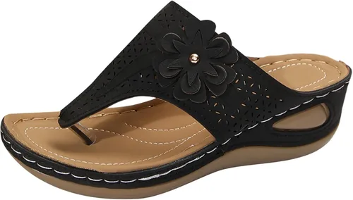 Vista 6 de Generic Sandalias ortopédicas de cuña con soporte de arco para mujer, sandalias informales de punta abierta, unisex para adultos