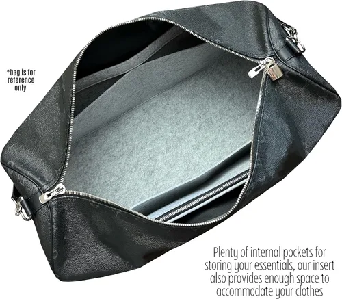 Vista 6 de Divitize Organizador de Bolso Premium compatible con LV Keepall 253545505560, hecho a mano, ajuste perfecto, cómodo y resistente, fieltro de 3mm