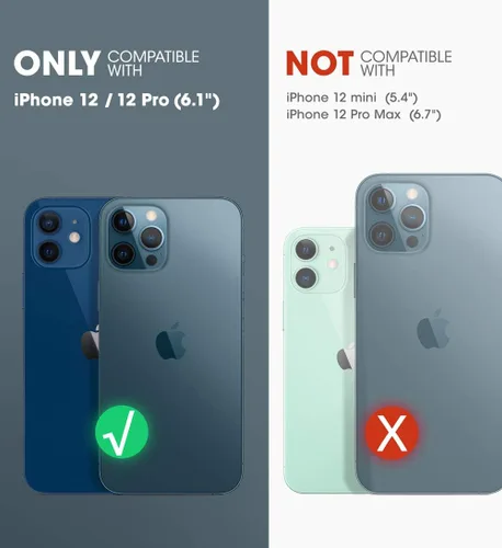 Vista 2 de SupCase Unicorn Beetle EXO Series Funda para iPhone 12 / iPhone 12 Pro (versión 2020) 6.1 pulgadas, funda protectora híbrida transparente premium