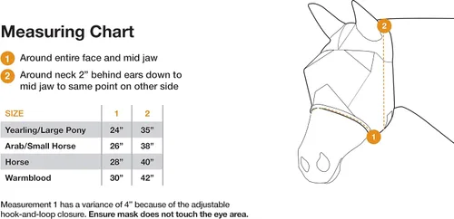 Vista 3 de CASHEL MASCARILLA Economy Standard Horse Mosca, Oro, Caballo