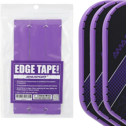 Vista 71 de PICKLETECH Cinta de protección de pala de pickleball – Protector de borde de cabeza de paleta – Cinta de protección de borde de raqueta ajuste