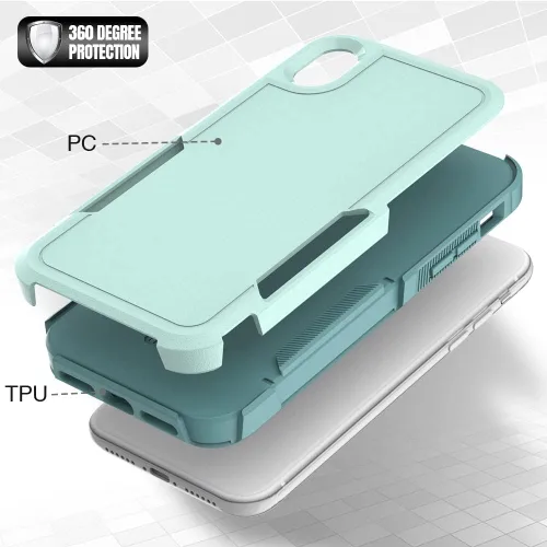 Vista 230 de Jeylly Funda para iPhone SE/Funda para iPhone 5S, Exterior de Plástico Duro que Absorbe Golpes + Interior de Silicona de Goma Defensor contra