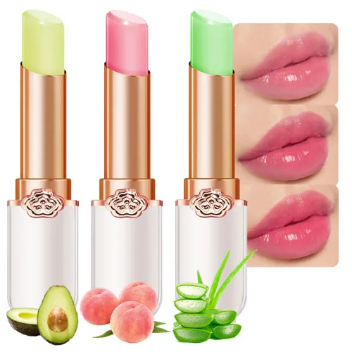 Vista 16 de evpct 2 piezas de bálsamos labiales tintados de aloe vera, cambio de color PH, barra de labios de larga duración, bálsamo labial, mancha, set de 2