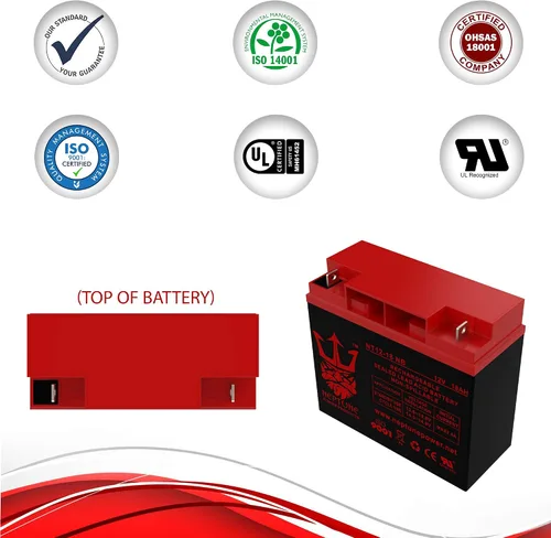 Vista 5 de Batería de repuesto para cortacésped Ultra Tech UT12180 12V 18Ah SLA