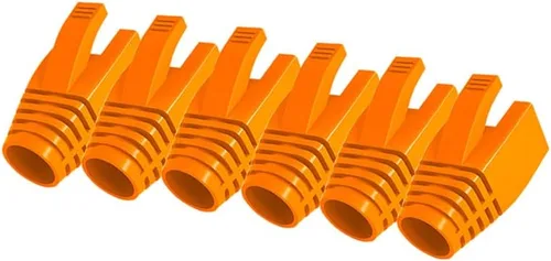 Vista 8 de 50 fundas de alivio de tensión Cat7 Cat7A Cat8, RJ45, cubierta de conector de red modular, tapa de conector de cable, color negro