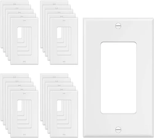 Vista 8 de Placa decorativa de pared de 1 banda, cubierta de enchufe de receptáculo, para interruptores de luz, atenuadores, GFCI, receptáculo, salida USB