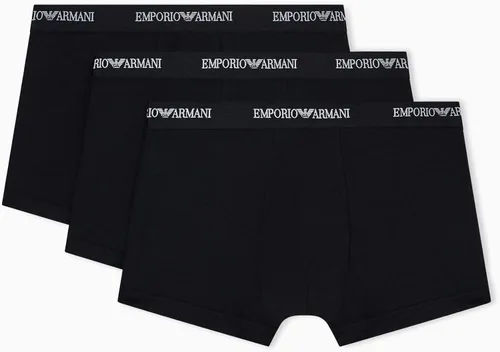 Vista 15 de Emporio Armani Troncos de algodón, paquete de 3 Negro/Blanco/Rojo