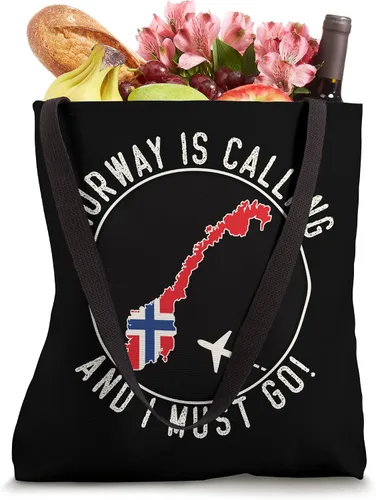 Vista 4 de Bolsa de mano de Norway Is Calling And I Must Go, bandera noruega