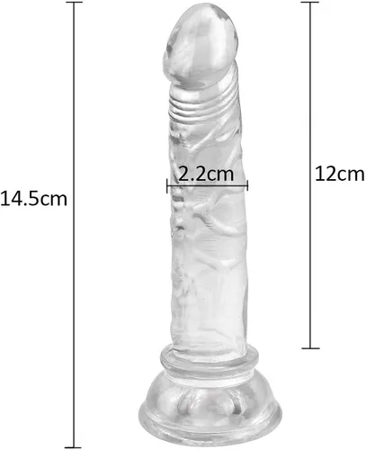 Vista 2 de Juguete adulto para mujer de 4.33 pulgadas realista de silicona con fuerte ventosa para juego de empuje manos libres 97j5g4f