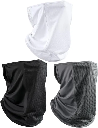 Vista 11 de OZERO Mascarilla refrescante para el cuello con trabillas para las orejas Negro + negro + negro
