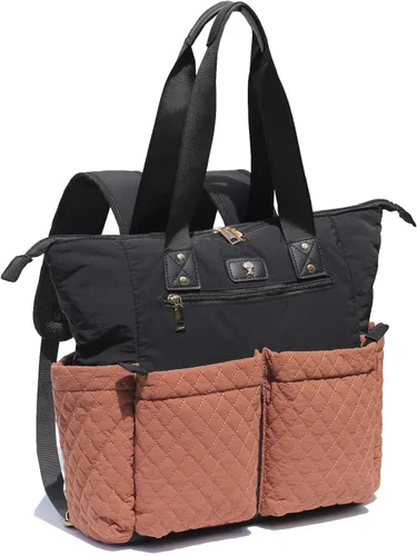 Vista 15 de ESVAN Bolsa de pañales Totepack Mochila 2 en 1 para mujer, multifuncional, de gran capacidad, con bolsillos aislados, viaje