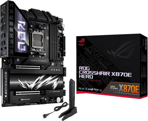 Vista 32 de ASUS ROG Crosshair X870E APEX AMD X870E AM5 ATX Placa Base, AI Avanzado Listo para PC, 18+2+2 Etapas, DDR5, Ventilador de Memoria ROG, Tarjeta ROG