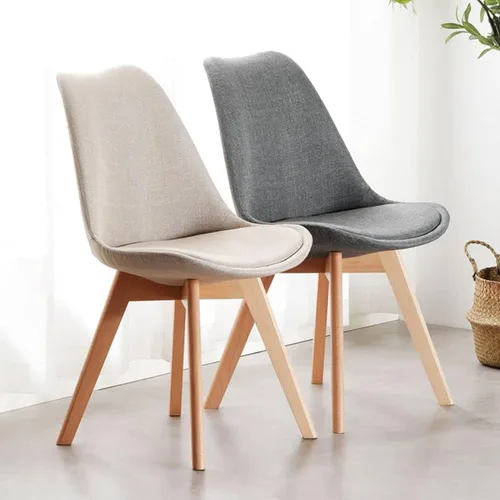Vista 2 de Sillas de comedor modernas, silla lateral tapizada para el hogar, silla auxiliar para sala de conferencias, silla de comedor, silla de comedor sin