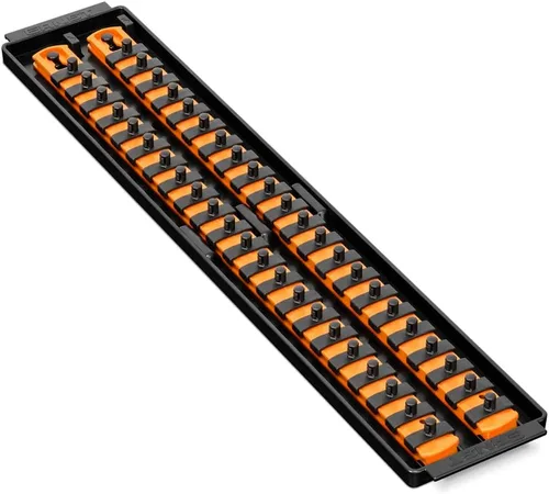 Vista 18 de Ernst Manufacturing, organizador de enchufes con rieles - Organizador de enchufes Socket Boss de 2 rieles de 1/2 pulgada con bloqueo giratorio, 13