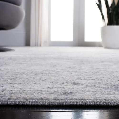 Vista 5 de SAFAVIEH Brentwood Collection - Alfombra de pasillo de 2 x 12 pies, color gris y marfil, diseño abstracto moderno, no desprende pelusa y de fácil