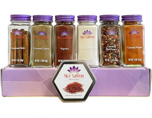 Vista 11 de Set de regalo de cocina de 6 especias y azafrán (británico)