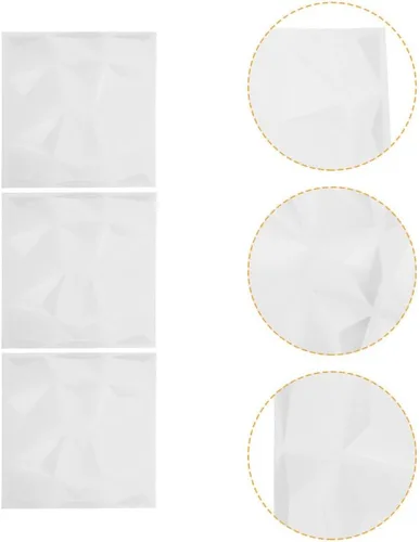 Vista 2 de Angoily 3 paneles de pared texturizados, paneles decorativos para pared interior para bodas, fiestas, oficinas y restaurantes, telón de fondo