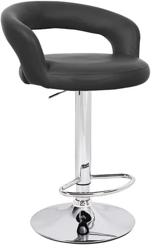 Vista 13 de Modern Home Tesla - Taburete de bar/mostrador de altura ajustable contemporáneo, de cuero, base cromada/reposapiés (espresso)