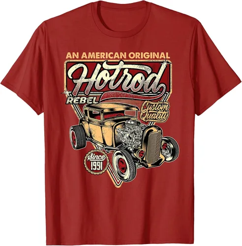 Vista 68 de Camiseta vintage Hot Rod Speed and Power para hombre Asphalt Grey
