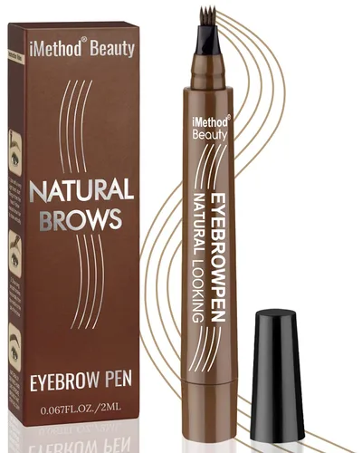 Vista 10 de iMethod - Bolígrafo para tatuaje de cejas con técnica actualizada de microblading, maquillaje de cejas de larga duración, resistente al agua y a