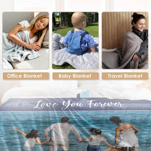 Vista 103 de Manta personalizada con imagen, manta personalizada con texto de fotos, manta de fotos personalizada para amiga, mamá y papá, regalos personalizados