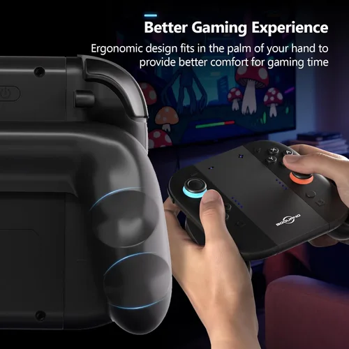 Vista 5 de Switch 2 Joycon Charging Grip with Built-in 2000 mAH Battery, Super Magnetic Charger Handle for Nintendo Switch 2 Joycons, Ergonomic Controller