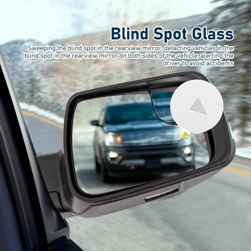 Vista 6 de Para Dodge Ram 2018-2021 - Espejo de puerta con cubierta cromada, plegable eléctrico con luz de señal de giro de memoria, luz de charco, vidrio