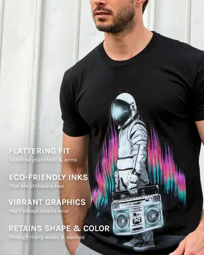 Vista 4 de INTO THE AM - Camisetas gráficas para hombre, frescas, ligeras, entalladas, diseño estampado de naturaleza, talla S a 4XL