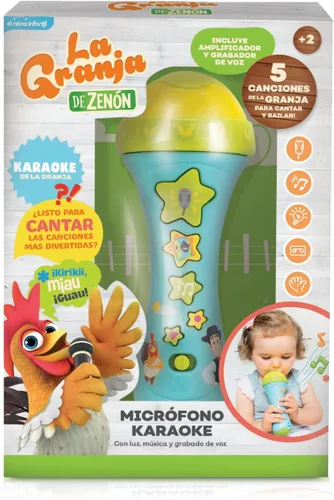 Vista 3 de La granja de Zenon Micrófono Karaoke con Luz, Sonidos y Grabadora del Reino Infantil