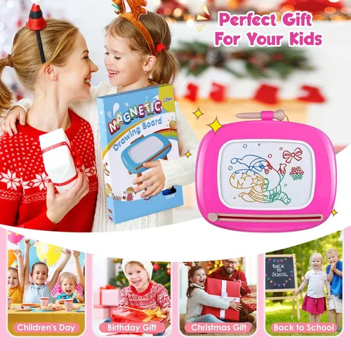 Vista 6 de Smasiagon Juguetes para niñas y niños, tablero de dibujo magnético para niños pequeños, tablero de garabatos de aprendizaje temprano escritura