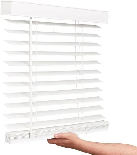 Vista 7 de Lotus & Windoware Sin Cable, Persiana de Madera Sintética de 2 Pulgadas, Persianas para Ventanas, Persianas y Cortinas, Persianas para Ventanas Gris