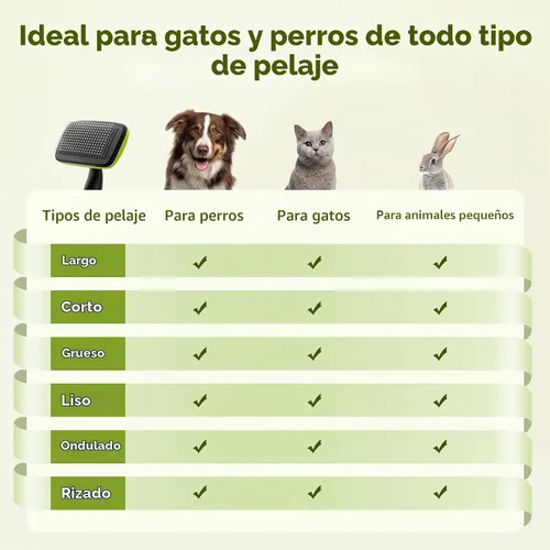 Vista 7 de Pecute Cepillo de limpieza automática para perros y gatos, cepillo ligero para perros para eliminar el pelo y masajear, cepillo para gatos que