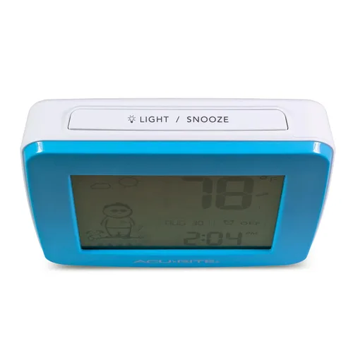 Vista 9 de AcuRite Estación meteorológica What-to-Wear con reloj despertador, hora, fecha y sensor inalámbrico para exteriores para pronóstico hiperlocal