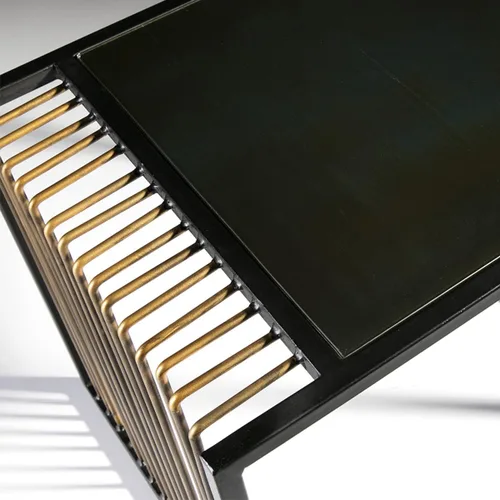 Vista 2 de Mesa de Centro 104X61X43 Espejo ENVEJECIDO/Dorado/Metal Dorado