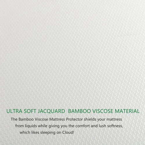 Vista 5 de Protector de colchón tamaño individual 100% impermeable, transpirable, refrescante, 3D, de viscosa de bambú, hipoalergénico, sábana bajera elástica