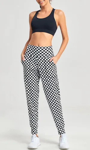Vista 32 de Oalka - Pantalones deportivos para mujer, con cintura alta y bolsillos, para hacer deporte, yoga y entrenar