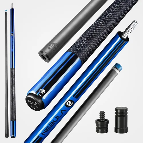 Vista 9 de RHINO Nebula 2 Low Deflection Carbon Pool Cue - Sport Wrap Gris-Carbón